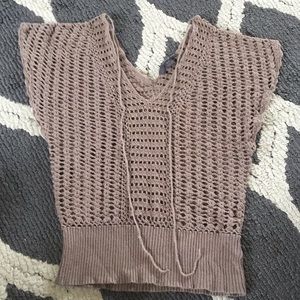 See through knit top